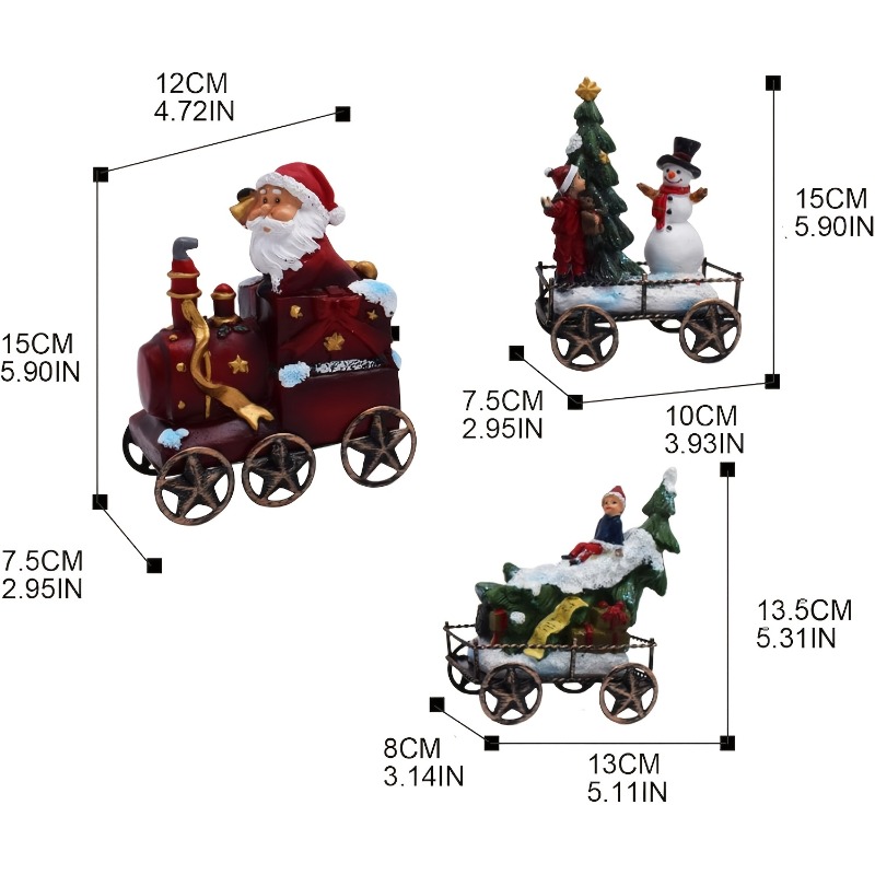 3pcs Resin Christmas Train Set - đánh giá và giá Nutcracker Figurine