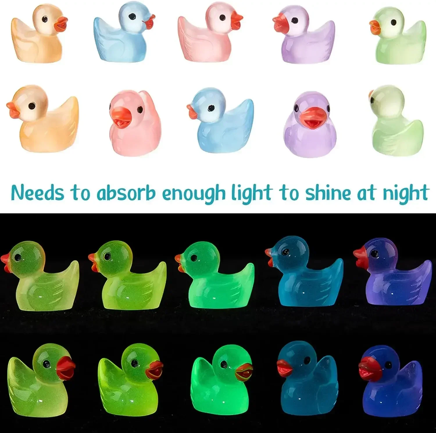 500-50pcs Luminous Mini Ducks  - đánh giá và giá Nutcracker Figurine