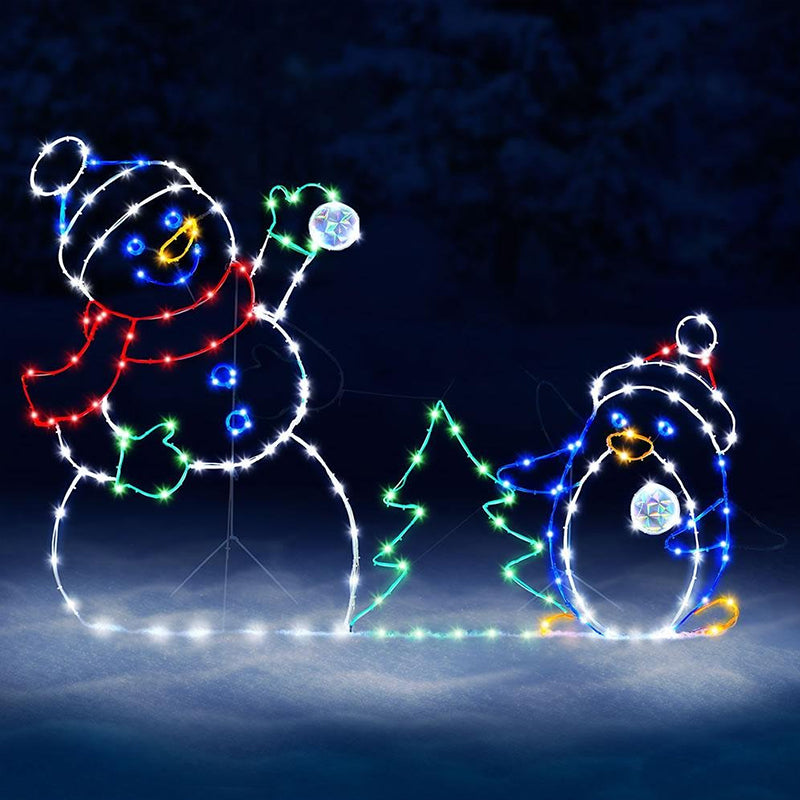 Animated LED Snowman Ornament  - đánh giá và giá Christmas Lights Outdoor